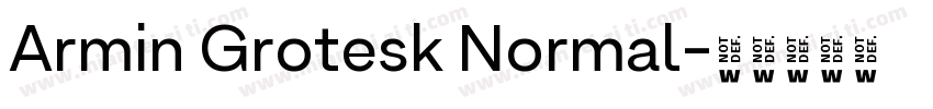 Armin Grotesk Normal字体转换
